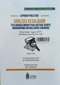 Analisis kesalahan tata bahasa Inggris pada abstrak skripsi mahasiswa UIN Walisongo Semarang